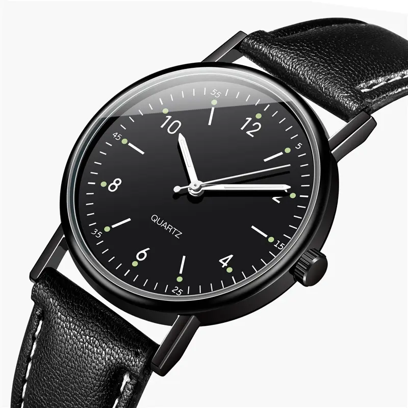 WJ-9647 Wholesale Stainless Steel Fashion Watch Sport Man Wrist Wraps Custom Logo Reloj De Los Leather Unisex Cheap Watch