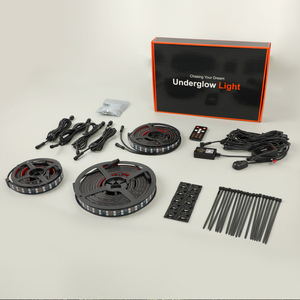 Двухрядная светодиодная подсветка днища автомобиля IP68, водонепроницаемая, с эффектом бегущих огней RGBIC, 6 шт., комплект для автомобилей - Product Image 2