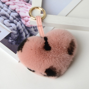 Porte-clés boule bouffante en fourrure Porte-clés boule pompon en fourrure Porte-clés en fourrure - Product Image 1