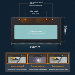 108*50 自動調光液晶溶接レンズメガネ溶接機ヘッドマウントマスクアンチグレアフルフレーム未コーティング - Product Image 2