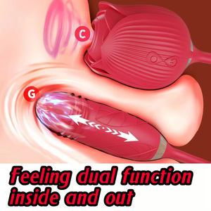 Juguete Sexual Vibrador de Succión de Clítoris en Forma de Rosa, Vibrador de Lengua para Lamer Pezones y Vagina, Consolador Vibrador, Masturbadores, Juguetes Sexuales para Adultos - Product Image 1