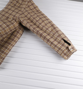 Áo khoác nam có khóa kéo, tay dài, họa tiết ca rô, lót bông ấm áp mùa đông, có túi, thêu logo, thiết kế tùy chỉnh - Product Image 4