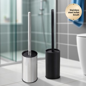 <span class=keywords><strong>Brosse</strong></span> de nettoyage pour toilettes murale ronde en acier inoxydable 304 couleur <span class=keywords><strong>laiton</strong></span> avec logo personnalisé pour salle de bain et usage domestique - Product Image 3