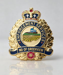 Badge en métal émaillé personnalisé, badge épingle couronne, badge à visser personnalisé pour uniforme, commémoratif, souvenir - Product Image 2