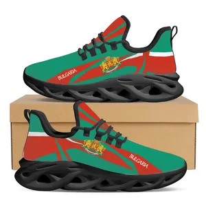 Running shoes Hot Sale Wholesale fitness walking shoes Product Manufacturer shoes men Print Bulgaria Nation Flag Factory Supply