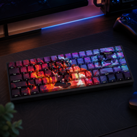 Custom LOL Pandemonium Annie 68 Key PBT Dye Sublimation Keycaps Cherry Profile for Mechanical Keyboard