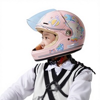 Nuevo Casco Integral para Niños, Estándar Nacional, para Motocicleta/Vehículo Eléctrico, con Diseño de Dibujos Animados, para Uso en Todas las Estaciones