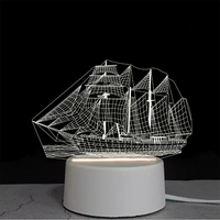 USB Rotation Projection Cristal Télécommande Décoratif Fantaisie Illusion Lampe Vague Motif Ambiant Veilleuse