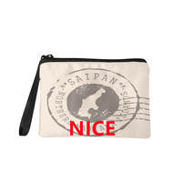 Dompet Koin Grafis Menarik Saipan Kustom, Ringan, Lipat, dengan Resleting, untuk Acara Santai dan Belanja