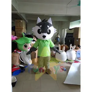 Costume de mascotte Funtoys loup adulte personnage animal mascottes sportives amusantes pour l'équipe Cosplay Outfit Entertainments