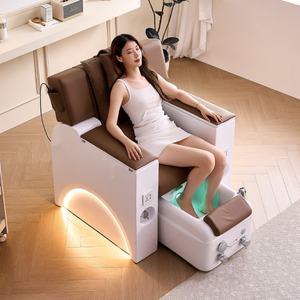 Fauteuil de massage de pédicure moderne, salon de manucure, jacuzzi, spa pour les pieds, fauteuil de pédicure et de manucure pour clients avec lampe - Product Image 3