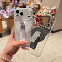 Nouvel étui pour iPhone 16 Pro 15 Pro avec support à paillettes et design magnétique anti-chute