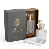 Flacon de parfum magnétique de luxe vert minéral avec logo personnalisé en relief, 30ML 50ML 100ML, boîte cadeau rigide avec doublure en éponge