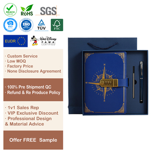 Carnets A6 en cuir PU <span class=keywords><strong>de</strong></span> style vintage avec serrure et clé pour femmes, pour la conservation des souvenirs, cadeaux d'entreprise - Product Image 1