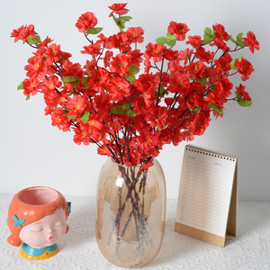 Flor <span class=keywords><strong>de</strong></span> cerezo alta simulación corta seda <span class=keywords><strong>flores</strong></span> artificiales melocotón ciruela rama <span class=keywords><strong>para</strong></span> Hotel sala <span class=keywords><strong>de</strong></span> estar boda decoración-fábrica - Product Image 1