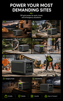Stasiun Daya Portabel 3000W 2048Wh LiFePO4 Generator Tenaga Surya UPS Cadangan Darurat untuk Rumah, Luar Ruangan, RV, dan Berkemah