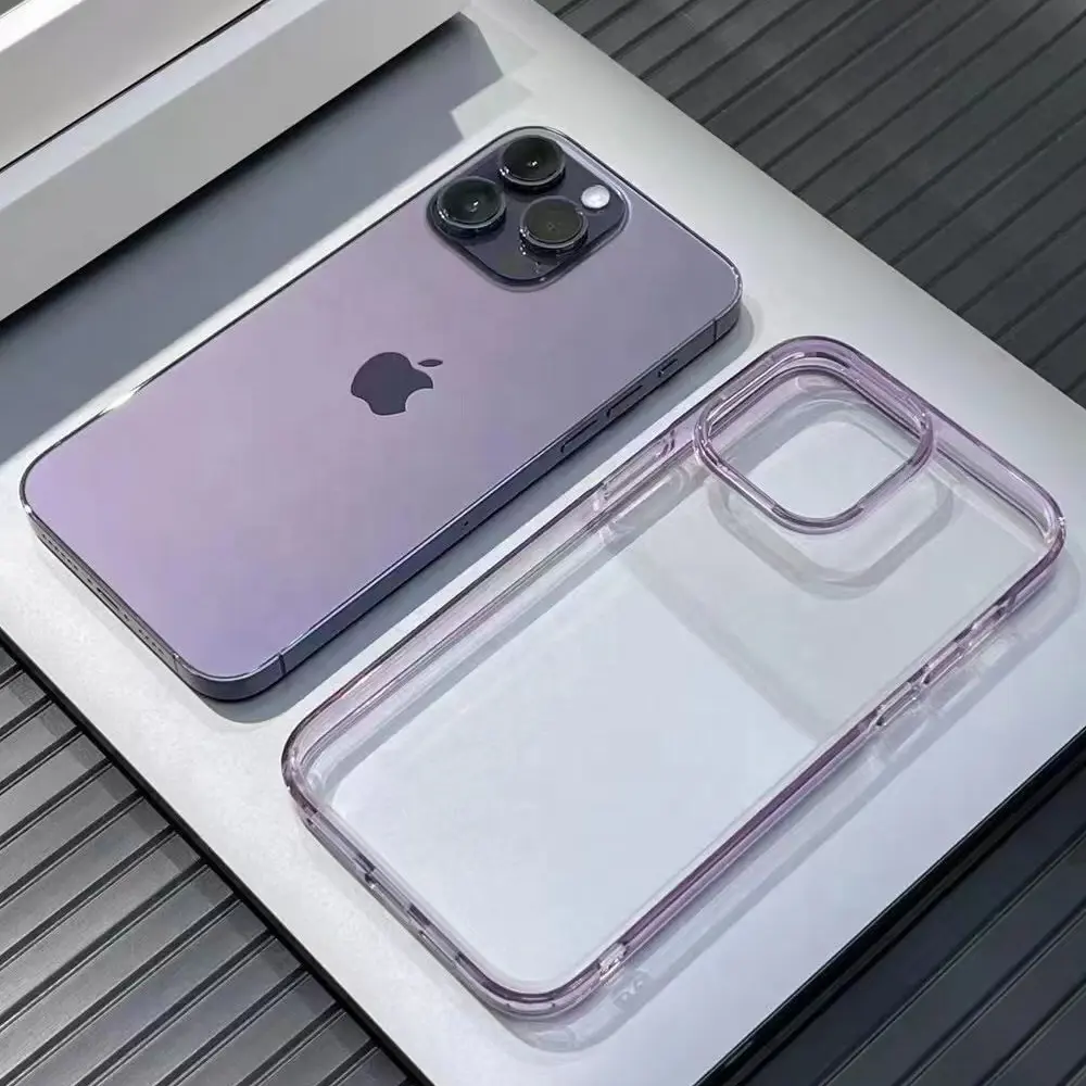 Purple Cover For iPhone 14 Plus Hard PC Clear Phone Case Suitable For iPhone 14 Pro 14 Pro Max Dark Purple Mobile Phone Case