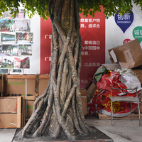 Grand Faux Figuier de 3 Mètres pour Décoration de Mariage, Plante Verte Artificielle en Plastique, Banyan Géant pour Intérieur et Extérieur