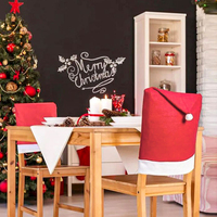 Weihnachtsmützen-förmiges Stuhlset, Stuhlbezug, für Zuhause und Restaurant, Weihnachtliche Esstisch-Atmosphäre-Dekoration, Party-Dekoration