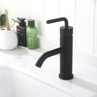 Robinet Mitigeur de Lavabo Moderne à Monotrou pour Montage sur Plan, avec Capteur Tactile, Finition Brossée, en Acier Inoxydable, Monocommande, Valve Céramique, pour École