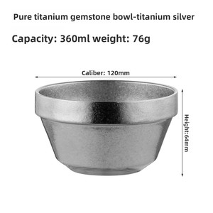 Pure Titanium Metal Double-Layer Insulated Anti-Scalding Children's Small Bowl Modern Minimalist Design Home Outdoor Use <b>Light</b> - Product Image 6