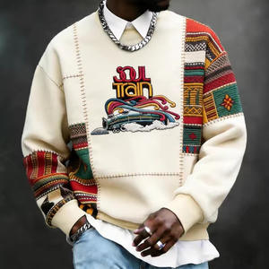 Suéter de Hombre con Diseño de Apliques en la Parte Delantera, Manga Regular, 100% Acrílico, Grosor Estándar, Cuello Redondo - Product Image 4