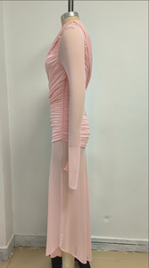 LS2697 moda düzensiz kesme kızlar doğum günü kıyafeti prenses uzun kollu kadınlar akşam elbise kokteyl balo elbise - Product Image 5