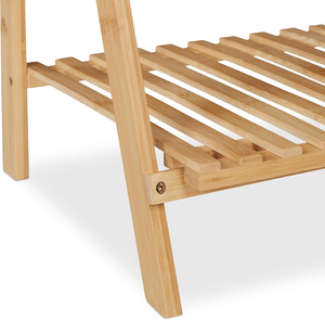 Soporte <span class=keywords><strong>de</strong></span> Madera para Plantas <span class=keywords><strong>de</strong></span> 3 Niveles <span class=keywords><strong>con</strong></span> Barra para Colgar, Estantes Plegables para Macetas - Product Image 4
