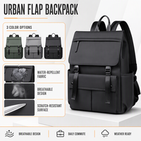 Sac à dos fin pour ordinateur portable 15,6 pouces, résistant à l'eau, décontracté, pour homme, idéal pour le travail et les affaires