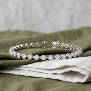 Pulsera de tenis de oro macizo con diamantes naturales, corte redondo clásico, joyería fina de lujo, pulsera de oro amarillo con diamantes, elegante - Product Image 6