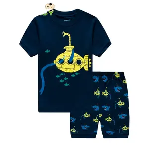 new design Wholesale pajamas autumn wholesale Kids Pajama Sets 100% Cotton Children Sleepwear Fashion 3D Kids Pyjamas 047