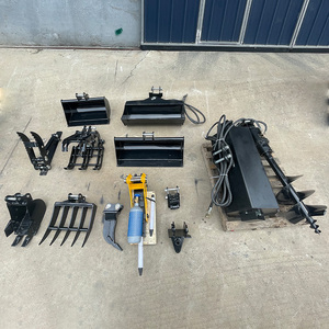 Accessoires pour <span class=keywords><strong>mini</strong></span>-excavatrice hydraulique complète de 08-4,5 tonnes : coupleur rapide, tarière, ramasse-graisses, scarificateur, tondeuse <span class=keywords><strong>à</strong></span> gazon, <span class=keywords><strong>grappin</strong></span> <span class=keywords><strong>à</strong></span> <span class=keywords><strong>bois</strong></span> - Product Image 1
