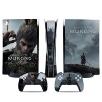 Autocollant de protection intégral en vinyle Black Myth Wukong pour console PS5 (édition disque et numérique) et manette, anti-rayures