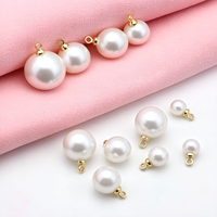 Pendentifs en fausses perles d'imitation avec boucle métallique en ABS pour la fabrication de bijoux DIY et la décoration