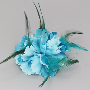 Vente en gros de pinces <span class=keywords><strong>à</strong></span> cheveux hawaïennes pour décoration de vacances <span class=keywords><strong>à</strong></span> la plage, fleur de pivoine, accessoires pour cheveux avec plumes - Product Image 6