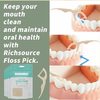 Piques de soie biodégradables écologiques poignée PLA paille de maïs blé choix de dents de menthe fraîche fil dentaire