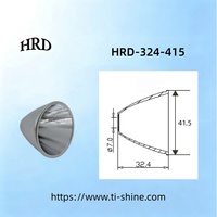 Réflecteur LED à haute réflectivité à lampe unique, usinage CNC, alliage d'aluminium, emballage pour salle blanche, OEM