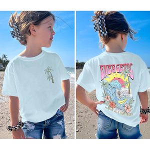 Camiseta gráfica para mujer FOXA, camiseta de verano de algodón de manga corta con estampado floral para la playa, tops transpirables para vacaciones - Product Image 4