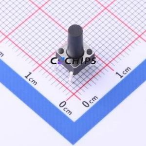 TS-KG02-BB115F Tactile Switch Through hole Component THT-4P,6x6mm Switch Single Pole Single Throw Round Button 2.5N Through Hole - Product Image 1