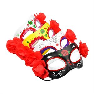 Atacado Dia De Los Muertos Novo Crânio De Açúcar Meia Máscara De Plástico Masquerade Rosto para Crianças Halloween e Ocasiões De Festa - Product Image 1