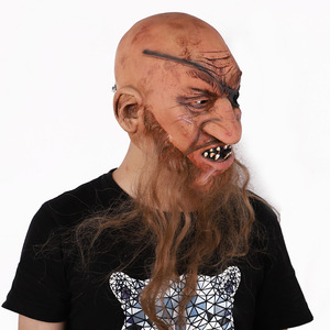 Maschera da Pirata per Halloween, Copricapo in Lattice, Costume da Animale Spaventoso, per Teatro, Scherzi, Feste Pazze, Decorazioni di Halloween - Product Image 2