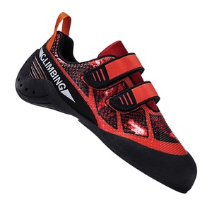 Zapatillas de Escalada Rojas y Negras con Cierre de Velcro Ajustable y Parte Superior Sintética para Escalada en Roca al Aire Libre - Product Image 4