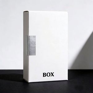 Embossed Window Shawl Scarf White <b>Card</b> <b>Box</b> with Free Design Textured Display Packaging for Fashion Accessories and Gifts - Product Image 1