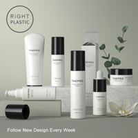 Emballage cosmétique personnalisé conception innovante bouteille de stockage en plastique pour soins de la peau avec pompe