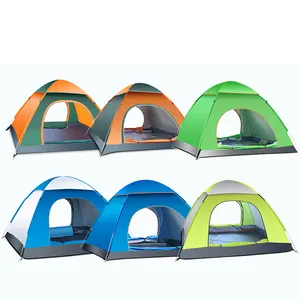 저렴한 완전 자동 접이식 3-4 명 비치 간단한 빠른 오픈 두 사람 캠핑 야외 텐트