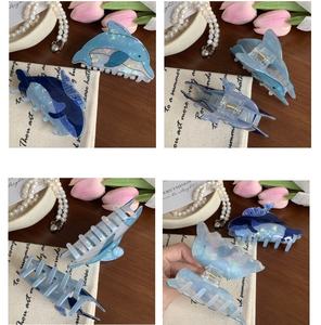 Pinzas para el Cabello con Diseño de Animales Lindos, Pinza con Diseño de Ballena Azul y Tiburón para Accesorios de Vacaciones en la Playa - Product Image 6