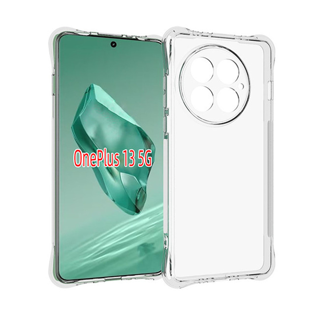 Crystal Clear Phone Cases for Oneplus 13 5G Air Bag Shockproof Phone Cases Matte Finger Print Free Phone Cases