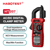 Pince ampèremétrique numérique Habotest HT207D 4000 points de lecture, tension AC/DC, courant, résistance, CAT III 600V 400A, installation électrique