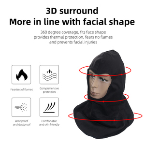 Masque en tissu ignifuge TRUSOXIN CM02 noir pour la protection du visage et du cou - Product Image 5