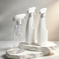 Botella de Plástico HDPE de 500 ml (16 oz) con Pulverizador y Asa para el Dedo